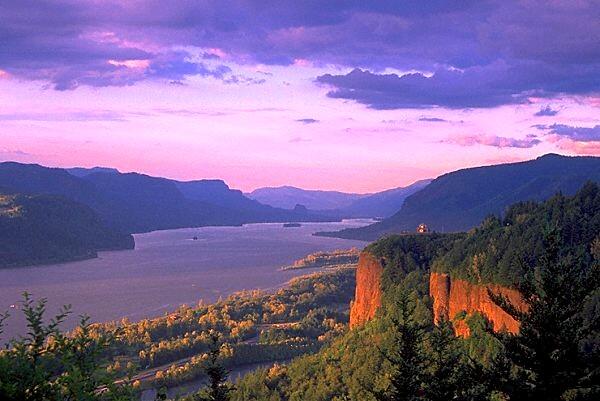 Columbia River at sunset