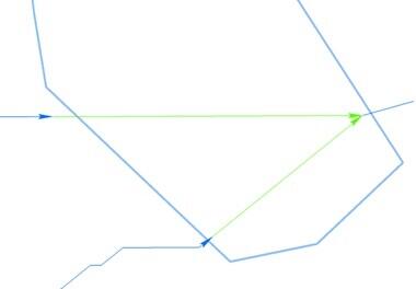 Elevation derived hydrography conflation error example 1
