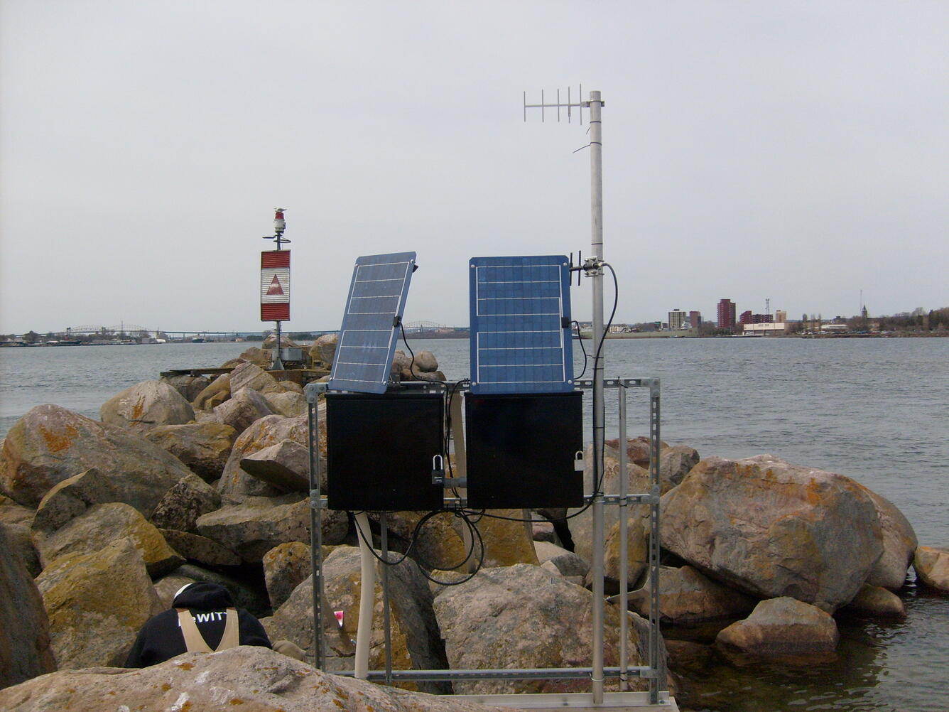 Equipment is fixed-location acoustic Doppler velocity meters at Connecting Channels 