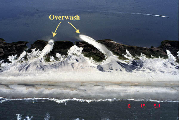 Overwash September 1999, Hurricane Dennis, Core Banks, North Carolina