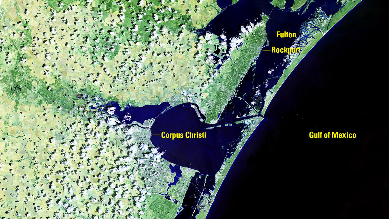 Corpus Christi, Texas Landsat image 