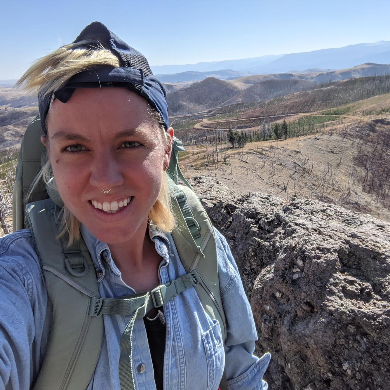 Jade Crosbie in the field