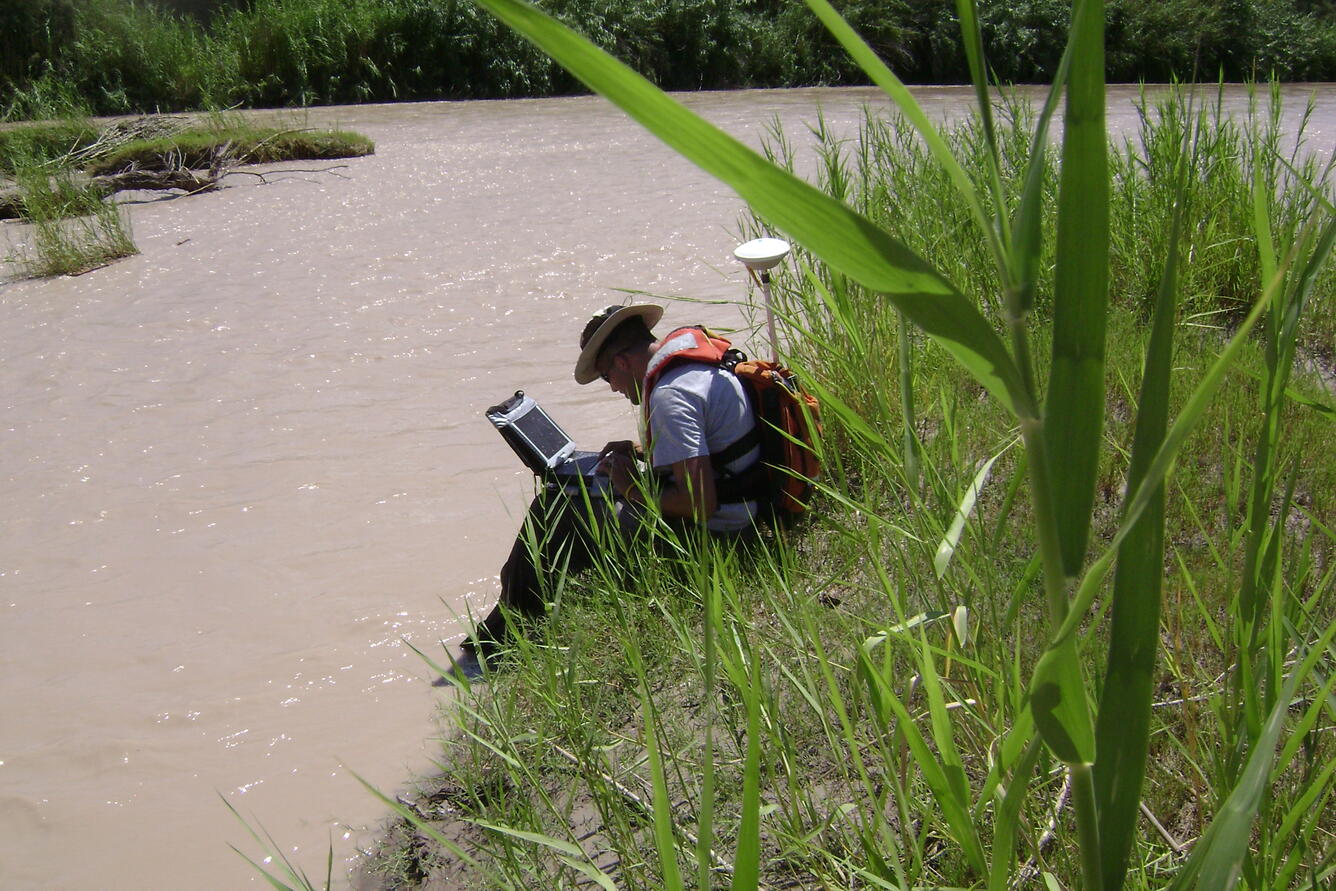 Fish sampling on the Rio Grande, Texas