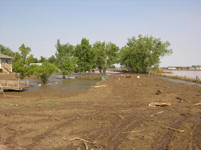 Water standing in low-lying areas of Battle Creek 