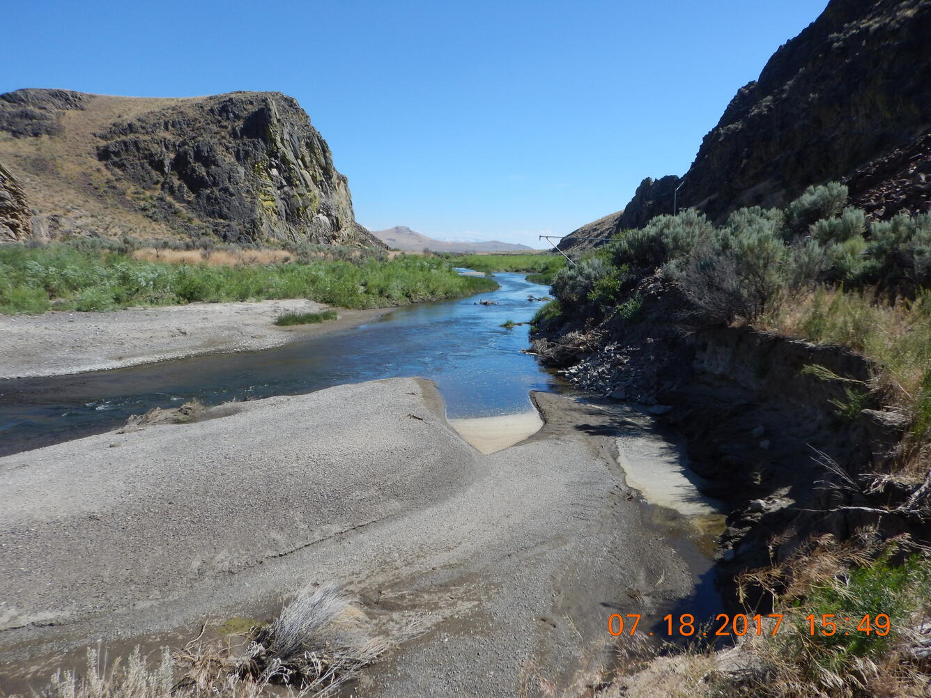 North Fork Humboldt River at Devils Gate near Halleck, Nevada