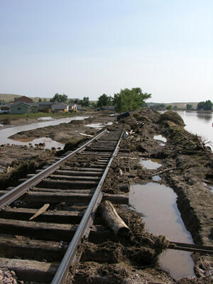 railroad grade near Hermosa