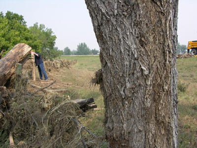High-water mark following the August 17 storm in SD