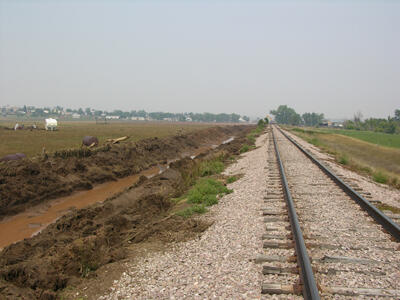 Water standing in the ditch near Hermosa