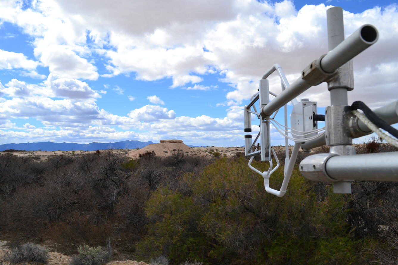 Eddy covariance equipment at Stump Spring, Nev.