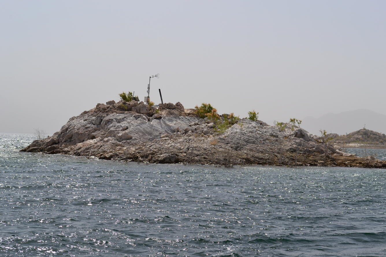 Eddy covariance station at Lake Mohave, Nevada
