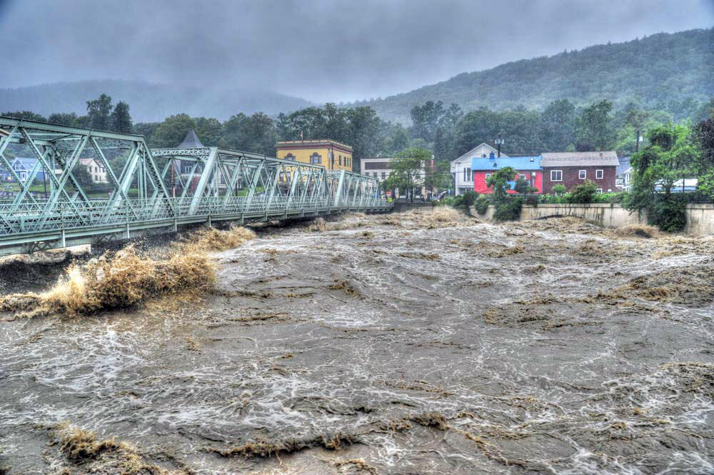 Flood during tropical storm Irene