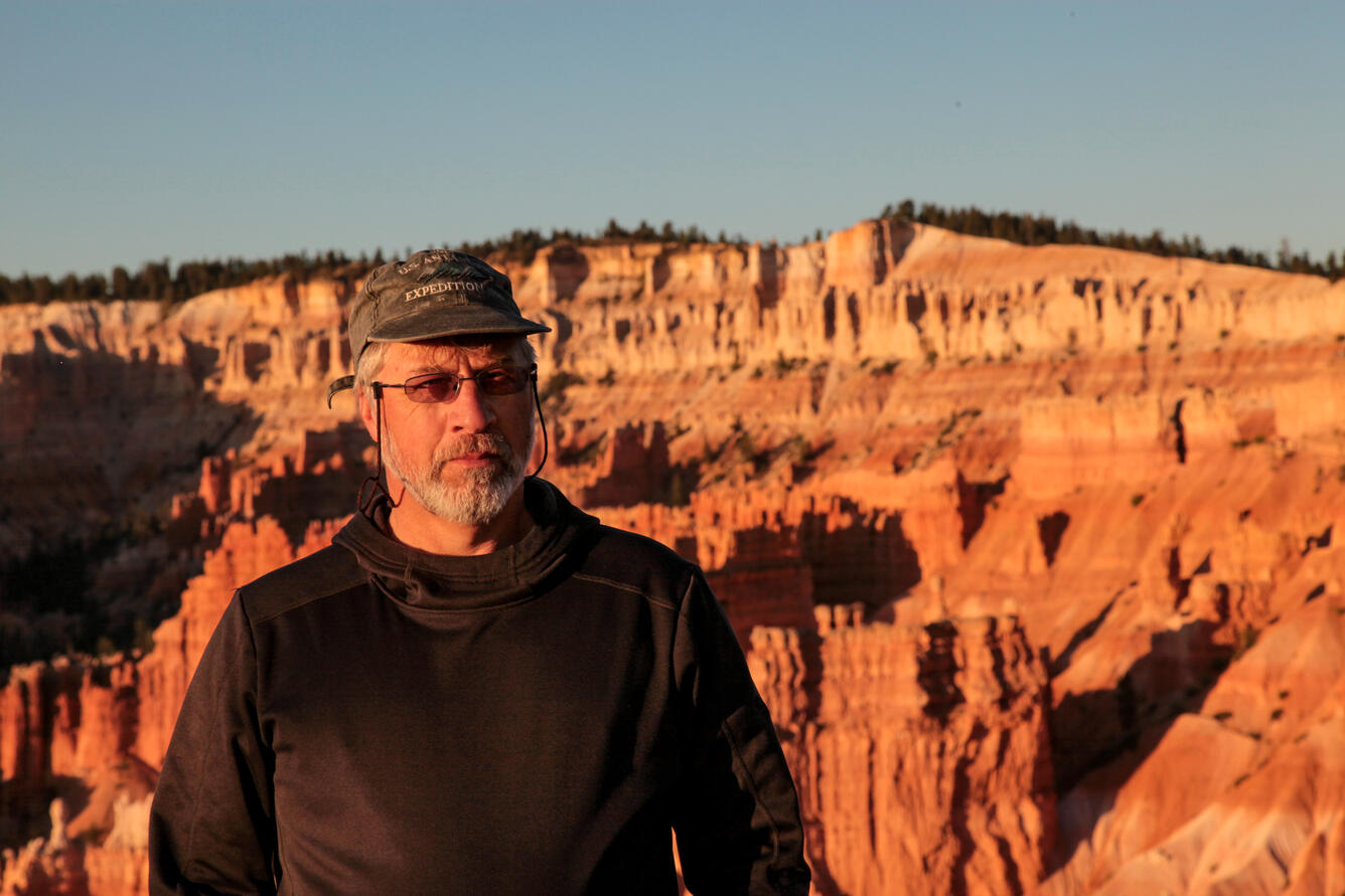 Man standing in a National Park