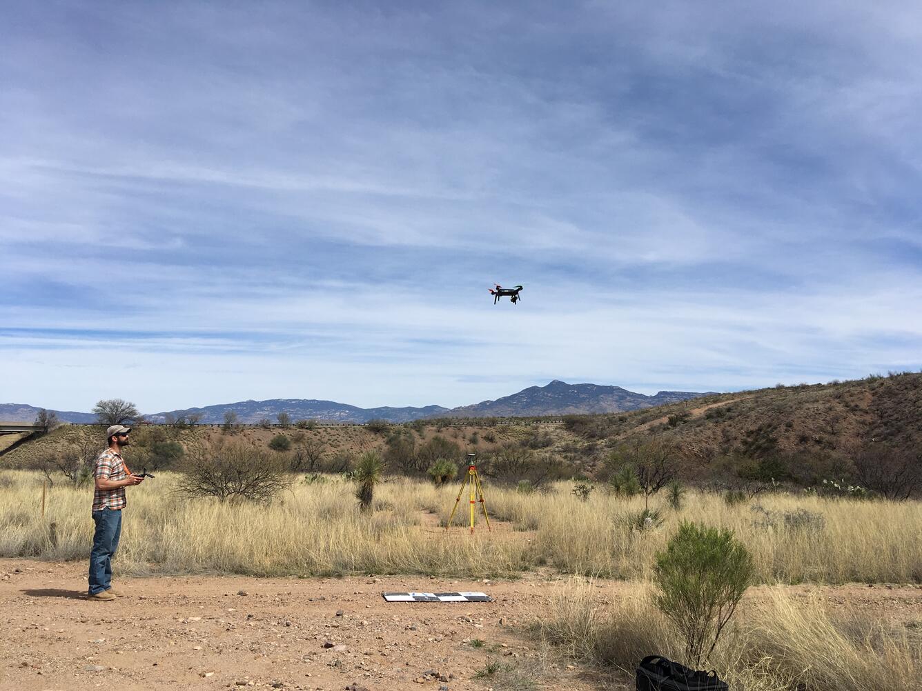 Photograph showing UAS flying near Davidson Canyon Wash near Vail, AZ