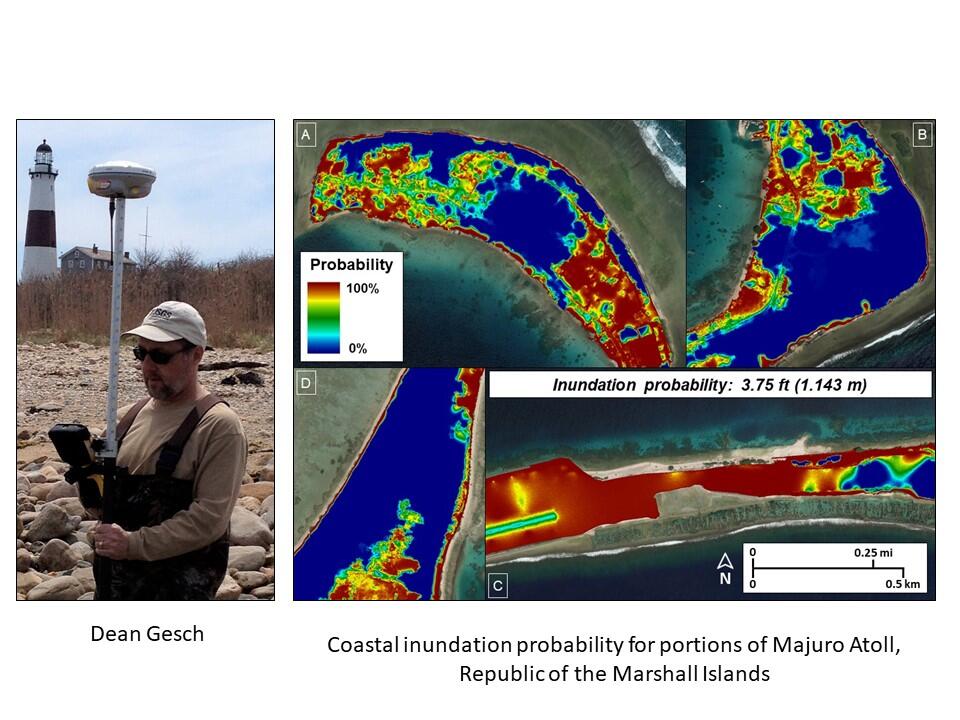 Color images of coastal elevation work