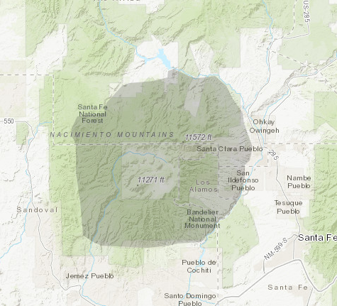Jemez Debris-Flow Study Map