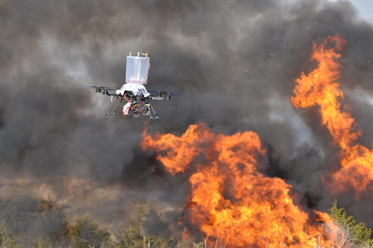 Unmanned Aerial Vehicle Ignites Controlled Fires