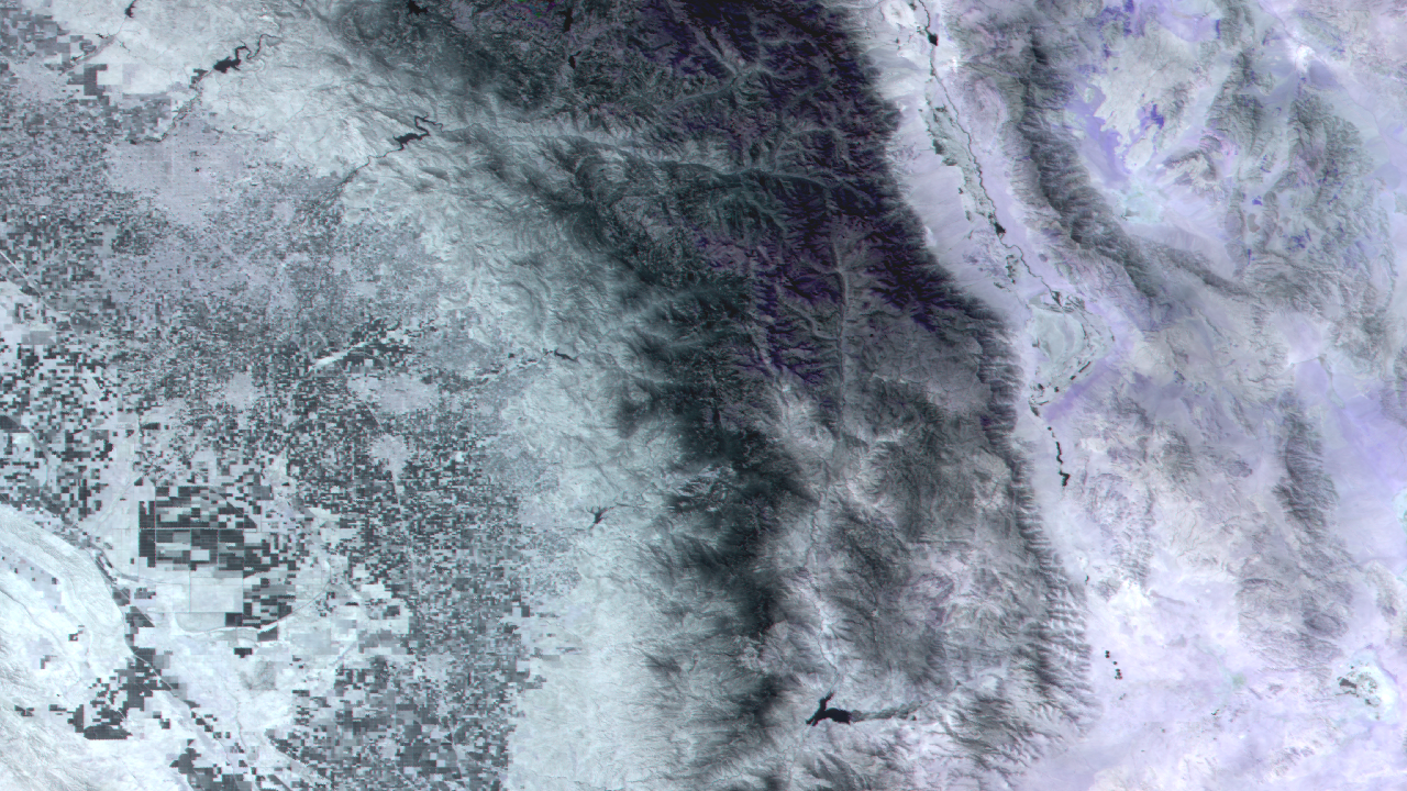 NASA ECOSTRESS image of California Central Valley