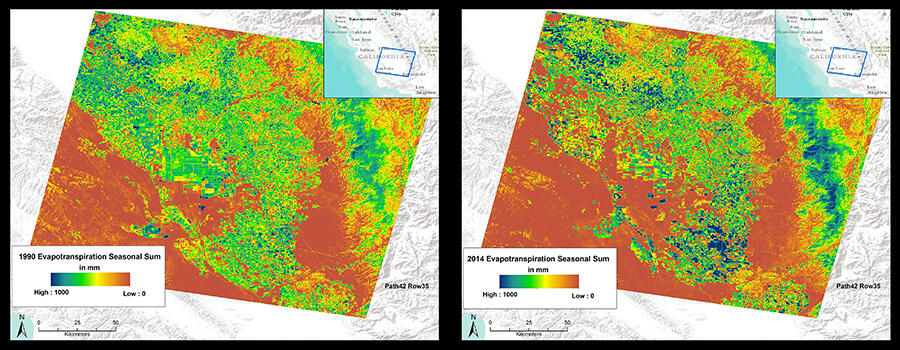 Evaportransporation in San Joaquin Valley