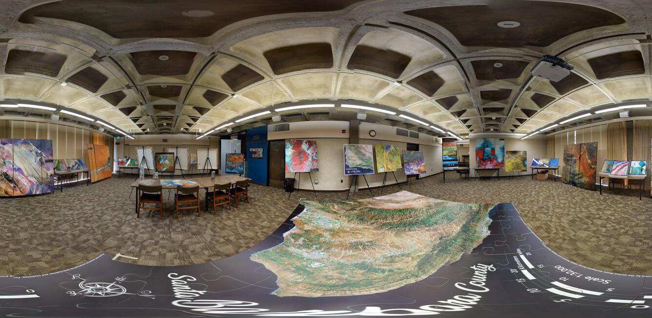 Color photo of Earth As Art on display in Lompoc, CA library