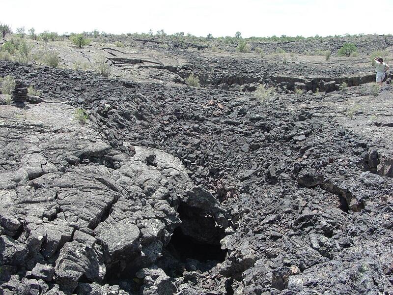 This is a photo of a small lava tube.