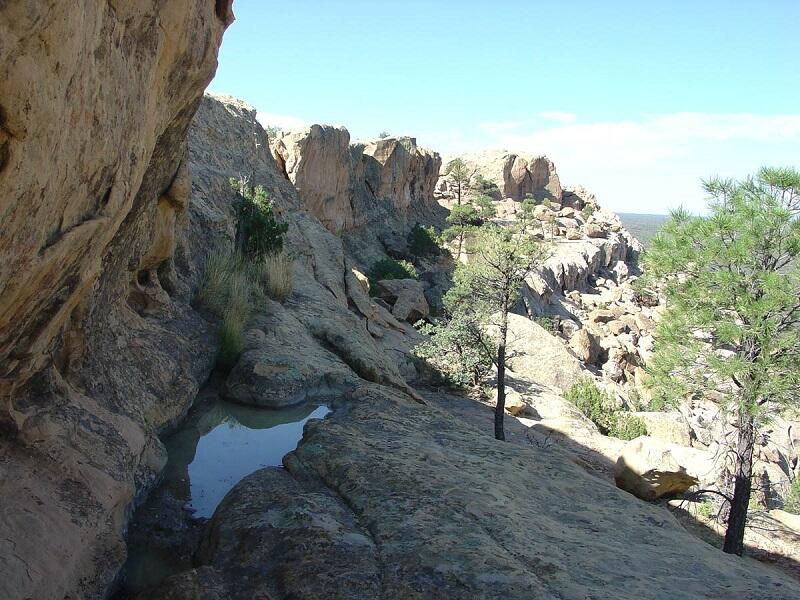 This is a photo of a waterpocket filled with water.