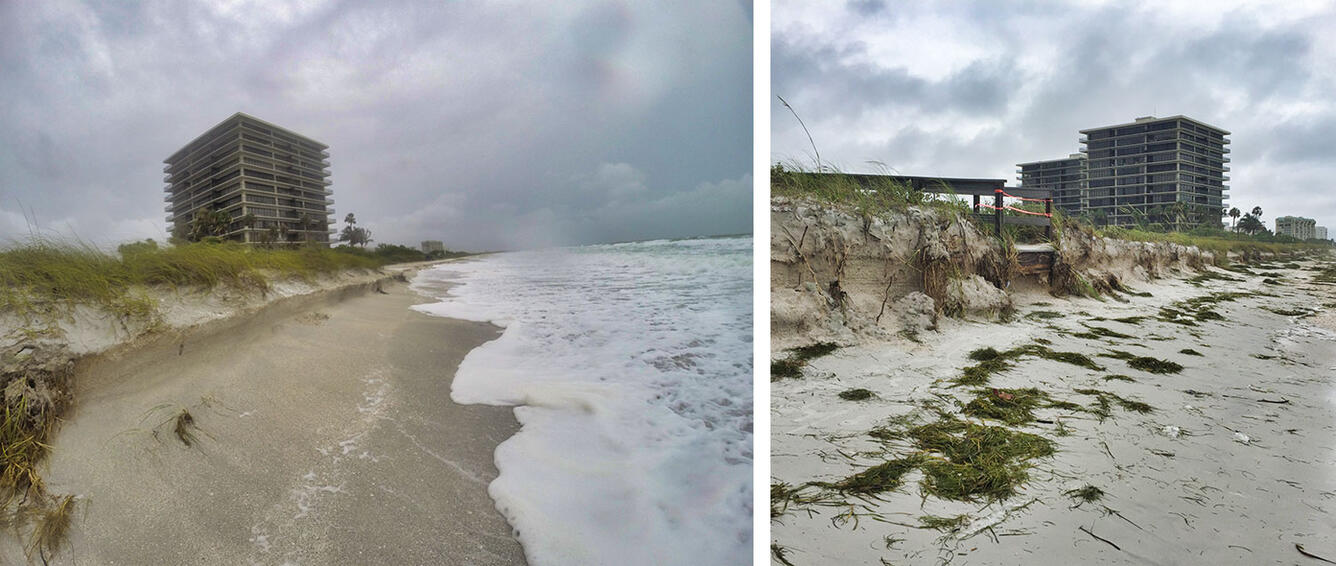 Photographs taken during Tropical Storm Colin