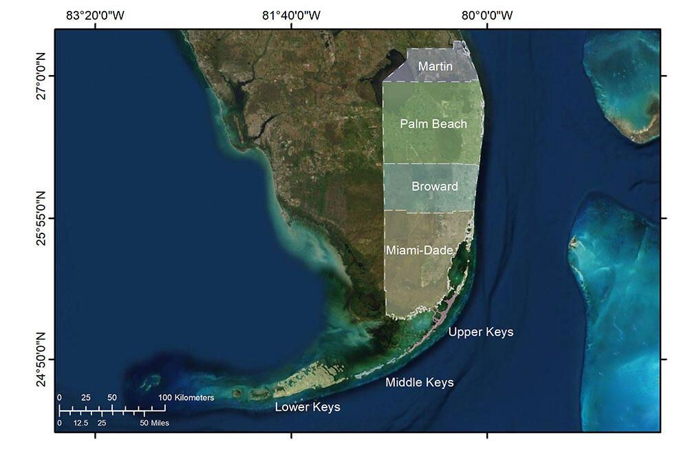 Map shows location of polygons.