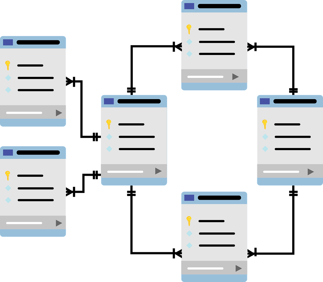 graphic showing an illustration of a database schema