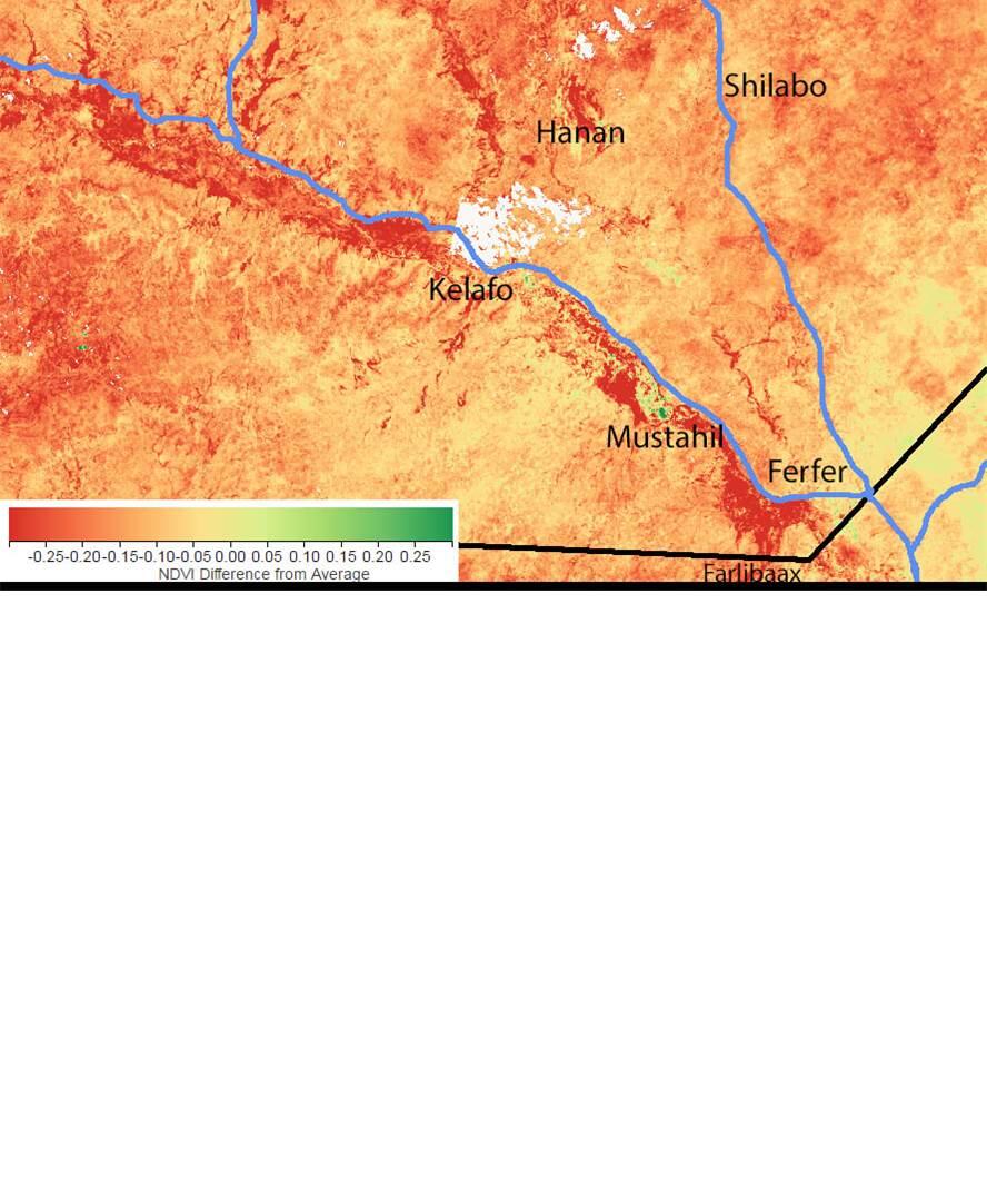 Landsat 8 NDVI, Ferfer, Ethiopia. 