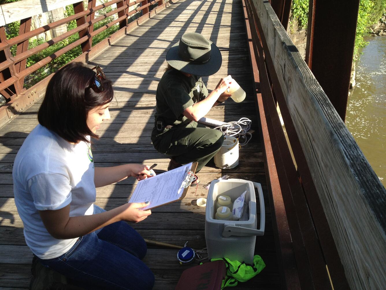 Water-quality sampling in Cuyahoga Valley National Park, 2013