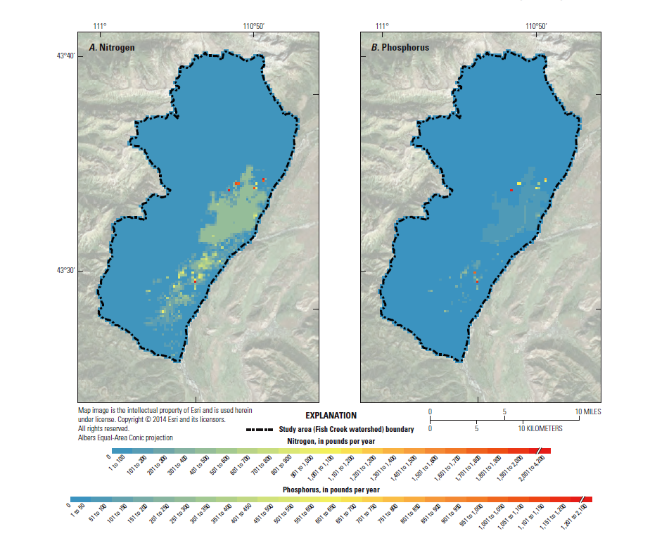 Estimated Nitrogen and Phosphorus Input to Fish Creek Watershed