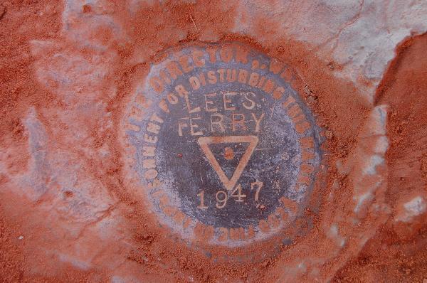 Historic survey monument, Lees Ferry, Arizona