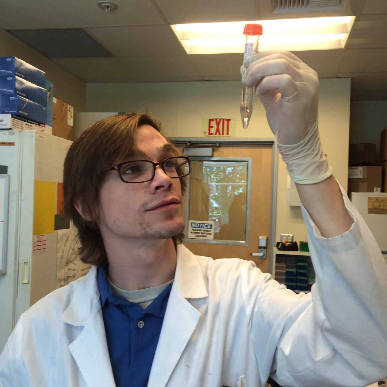 Gabe DeGange in the Alaska Science Center Molecular Ecology Lab