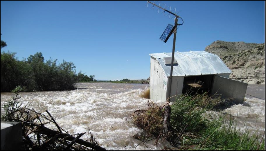 Example of flood at a USGS stream gage 
