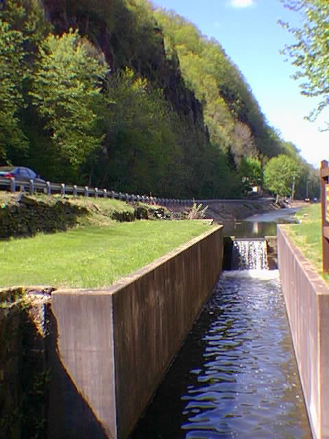 This is a photo of locks along the Delaware-Raritan Canal.