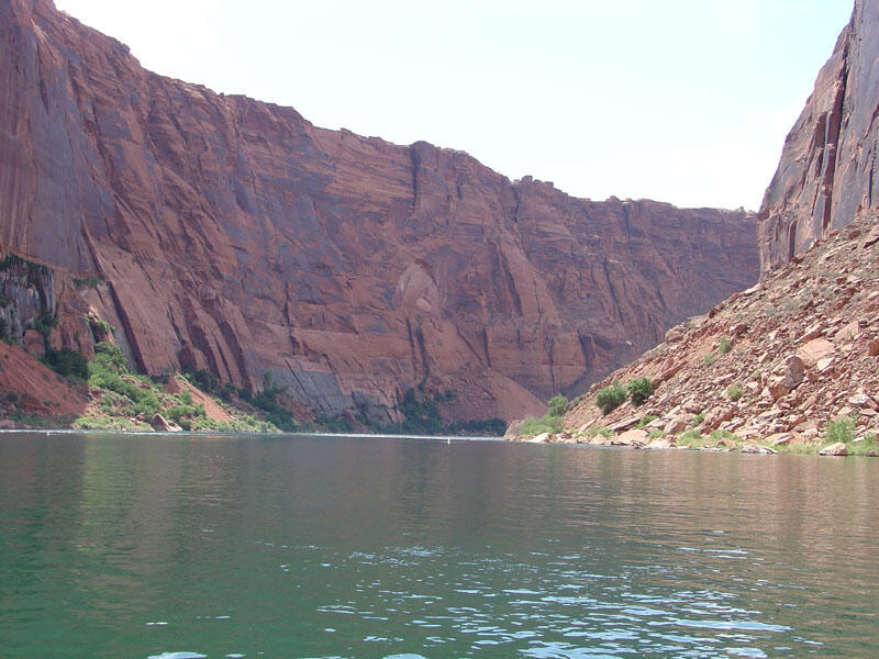 This is a photo of downstream along the Colorado River.