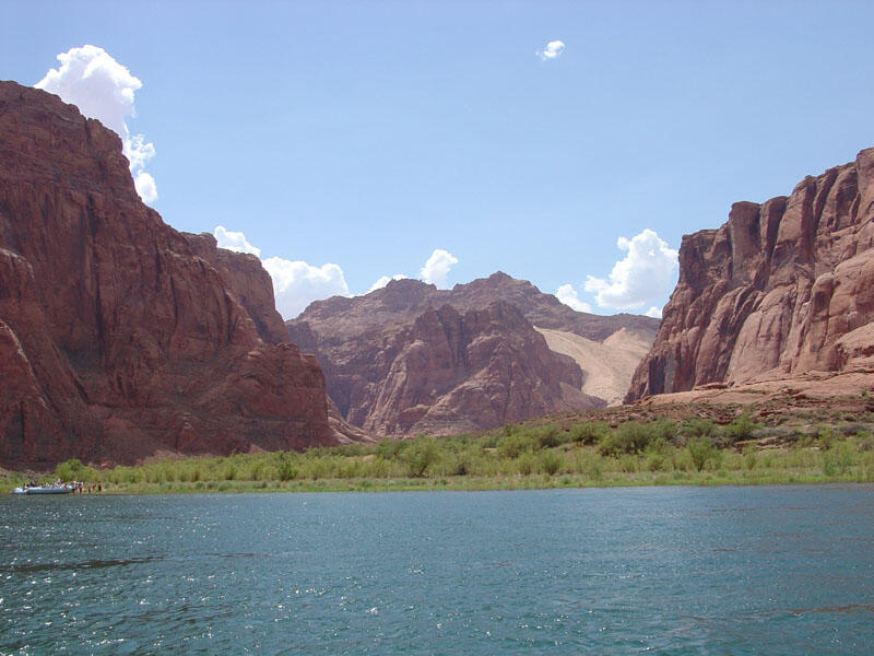 This is a photo of a large dune field along the eastern end of Glen Canyon.