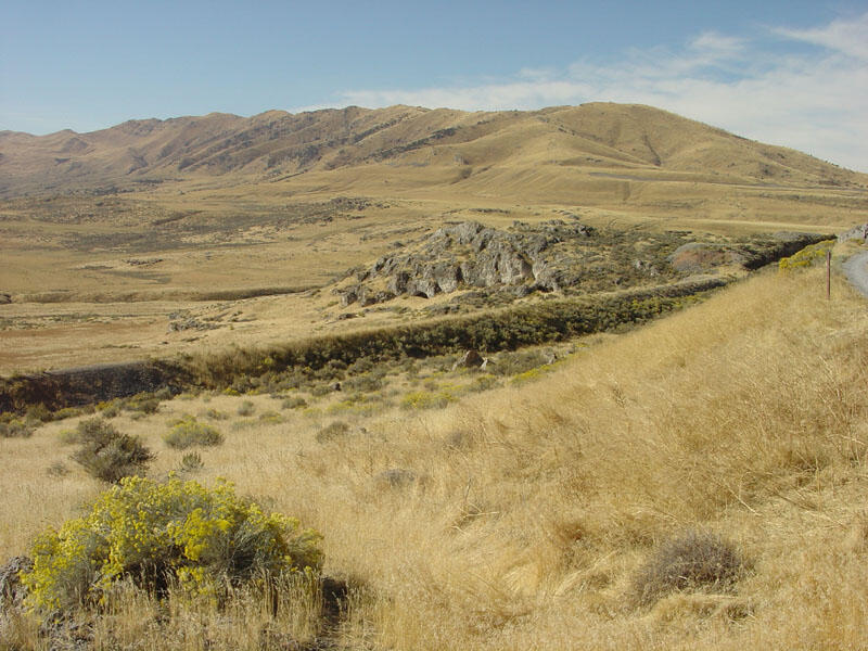This is a photo of a view from the Central Pacific rail bed.