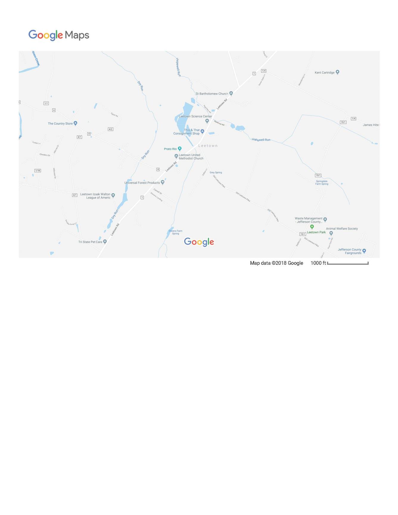 Google Maps of USGS LSC WV