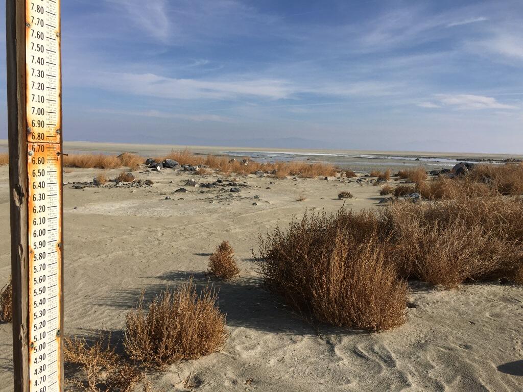 Great Salt Lake, old staff plate
