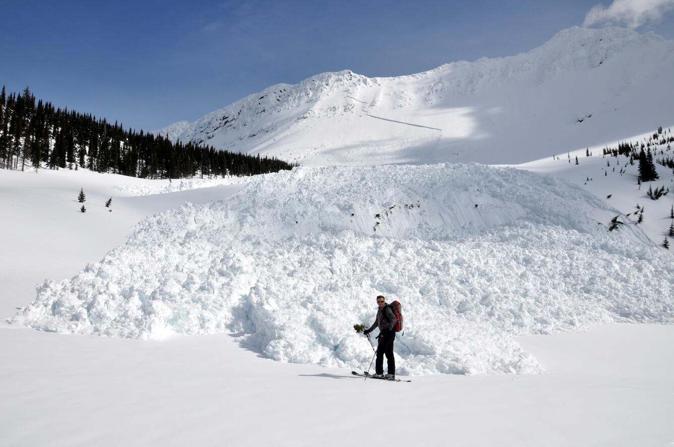 Avalanche debris deposit