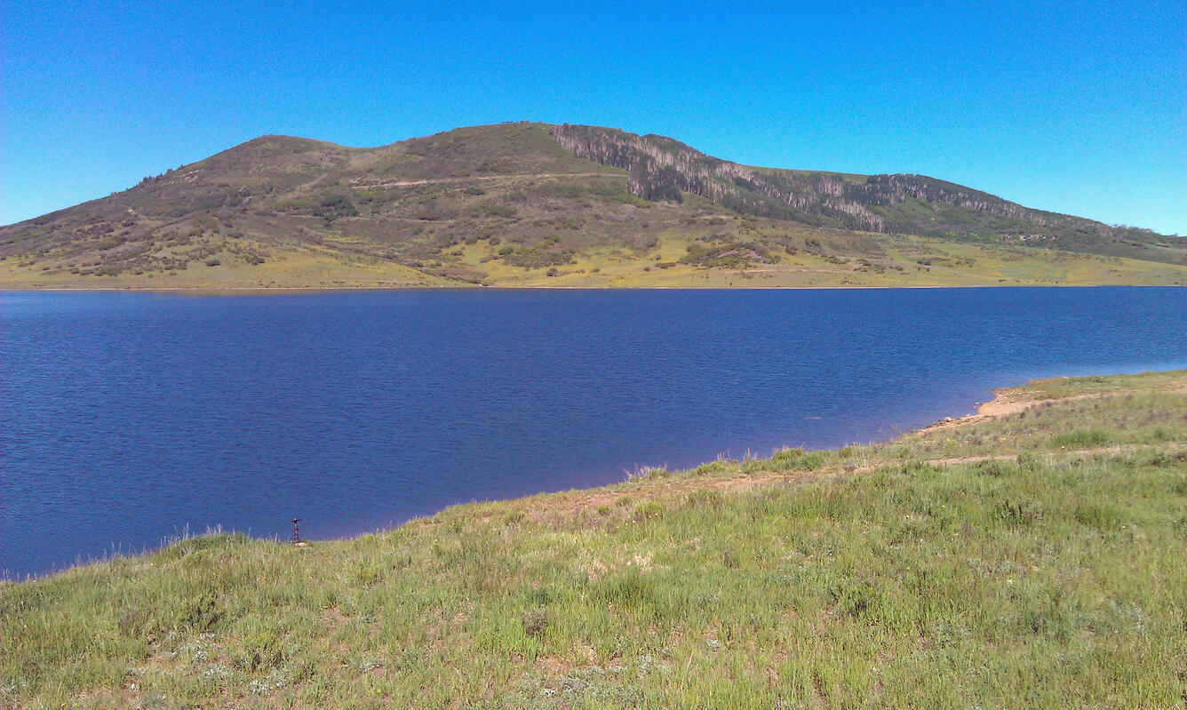 Looking west at Groundhog Reservoir