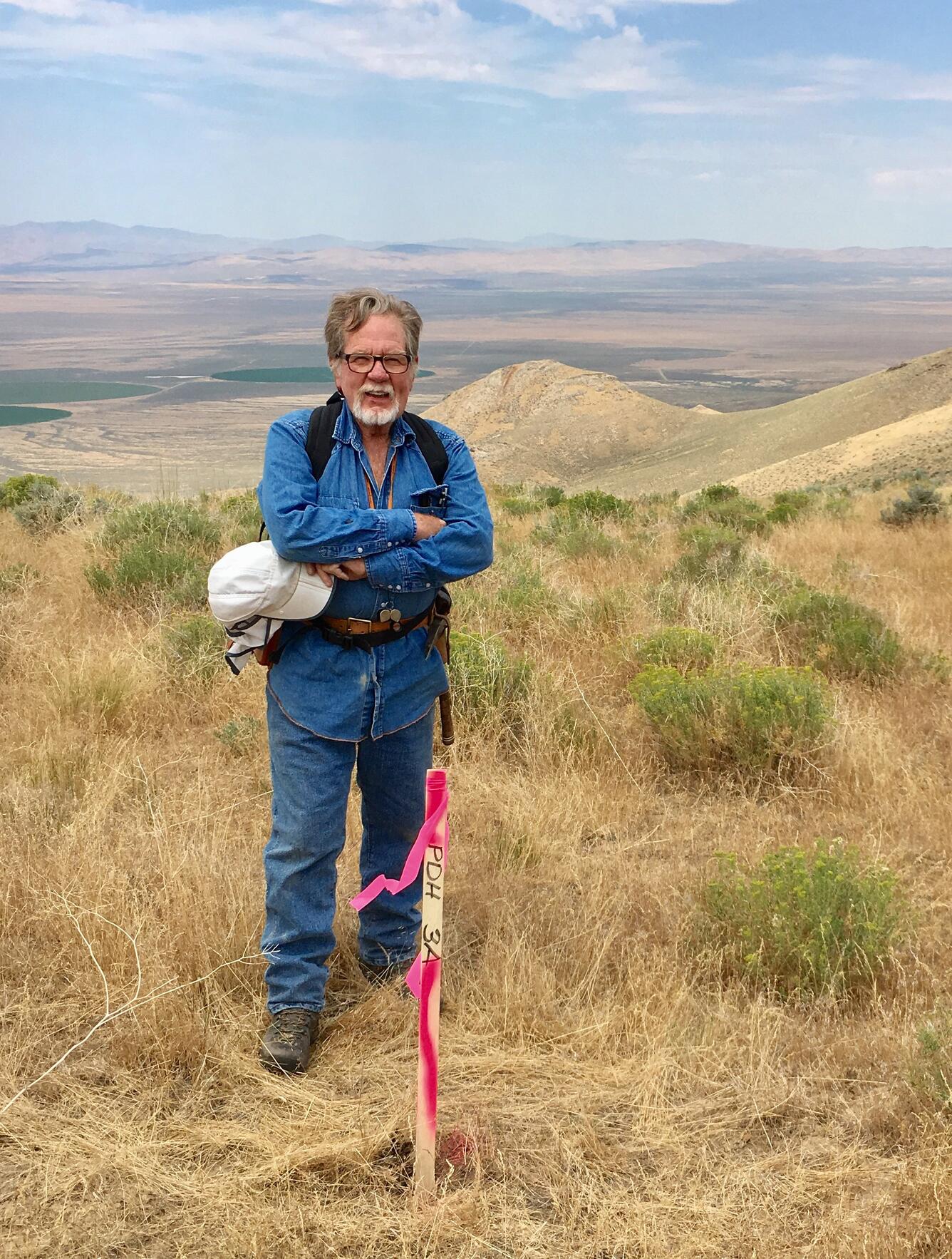 Harry Cook in Central Nevada doing field work in the Osgood Mountains near the town of Winnemucca.