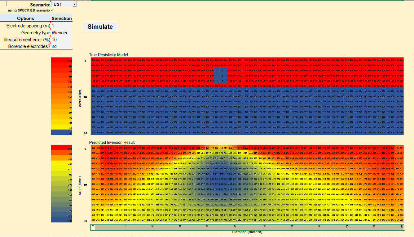 Screenshot of SEER user interface