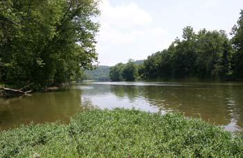 Photo river study area, Shenandoah River, Lockes Mill area, Clarke County, Virginia.