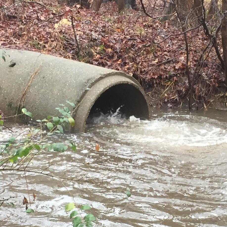 A culvert in Hampton Roads, Virginia.
