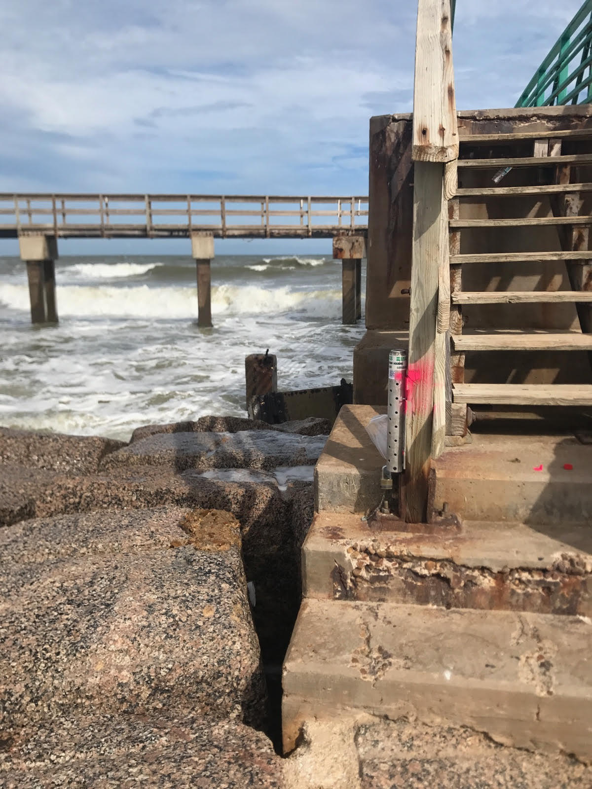 USGS storm-tide sensor installed in preparation for Hurricane Harvey near Matagorda, Texas.