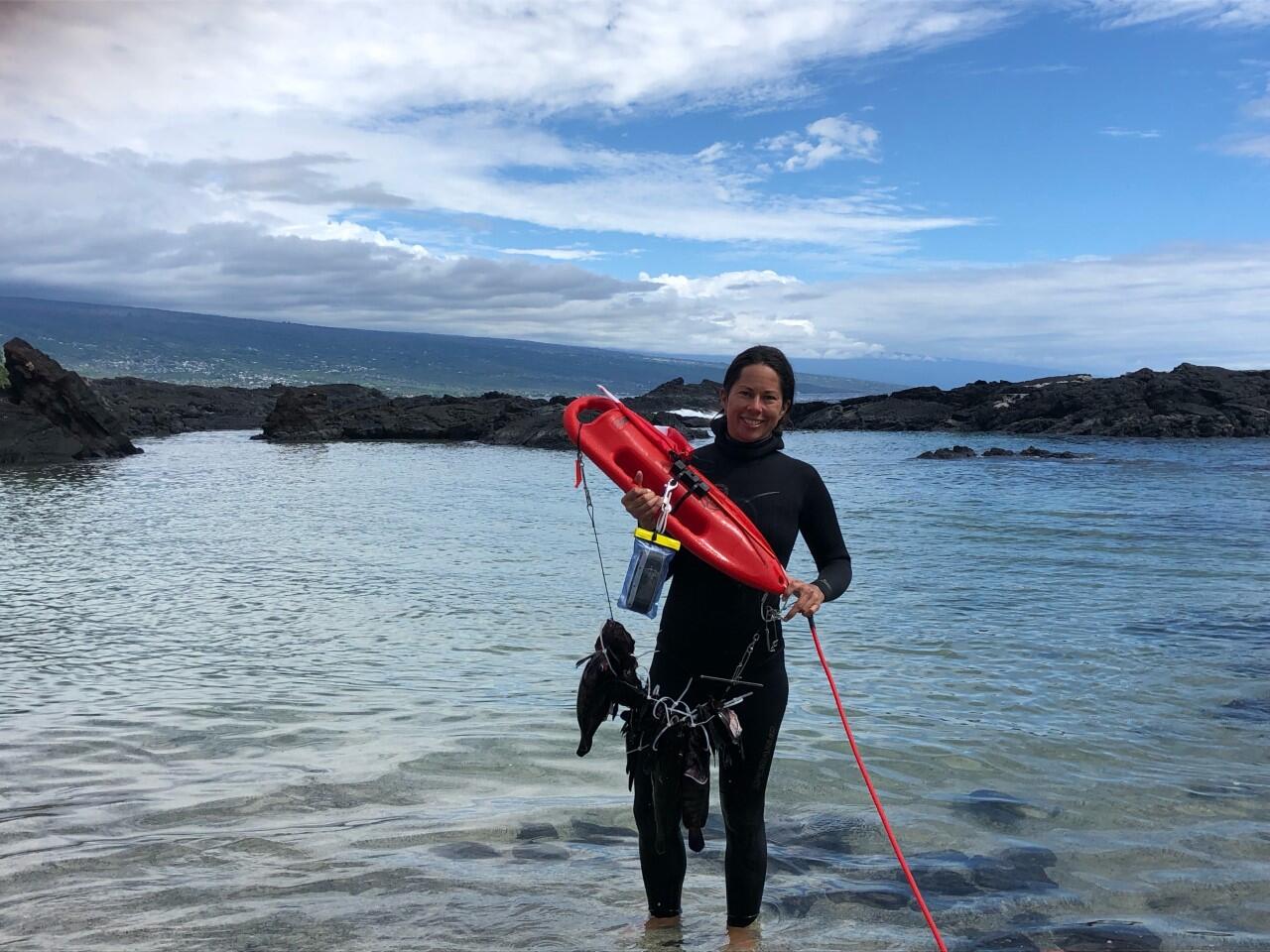 Nikola Rodriguez at the Hawaiʻi—Cooperative Fishery Unit