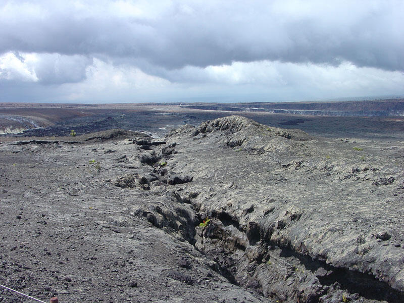 This is a photo of a view near the Keanakako'i Overlook along Crater Rim Drive.