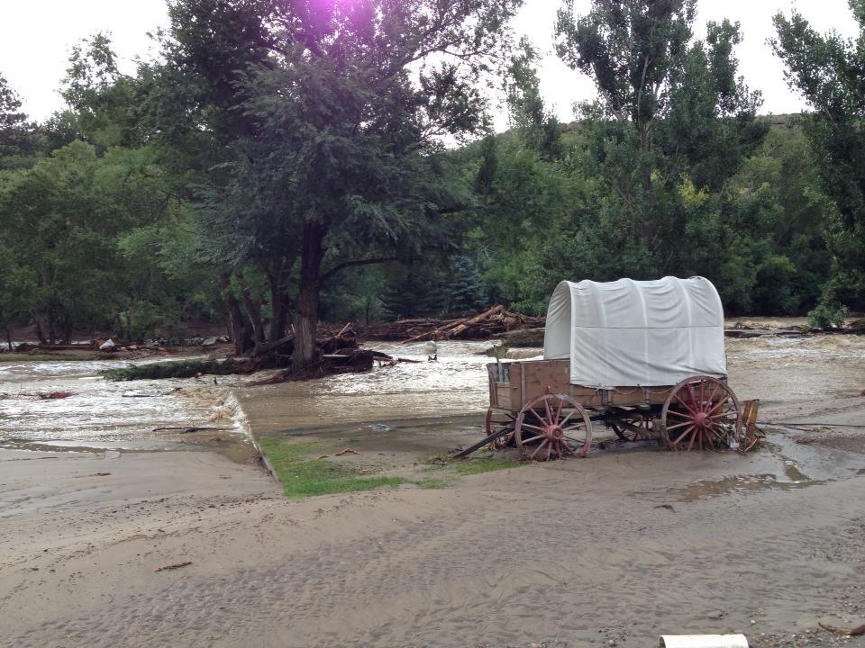 Heart J Grounds during the 2013 Big Thompson Flood, Sylvan Dale Ranch